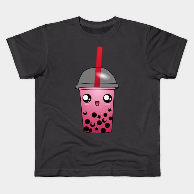 Happy Sailor Chibi Moon Boba Kids T-Shirt by ziafrazier